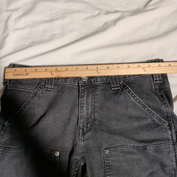 Dovetail Workwear Double Knee Pants Womens Size 8 X 32 Dark Gray Work Wear Denim - Picture 7 of 11